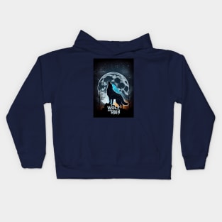 Wolf and Moon V1 Kids Hoodie